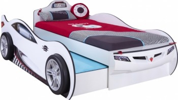 CARBED Кровать-машина Coupe с выдвижной кроватью White 20.03.1310.00 в Солнечном - solnechnyj.mebel54.com | фото