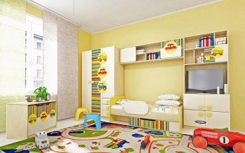 Детская комната Клаксон (Бежевый/корпус Клен) в Солнечном - solnechnyj.mebel54.com | фото