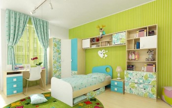 Детская комната Твит (Белый/Зеленый/корпус Клен) в Солнечном - solnechnyj.mebel54.com | фото