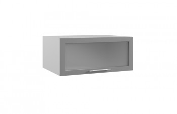 Гарда ГПГС 800 шкаф верхний горизонтальный глубокий со стеклом (Серый Эмалит/корпус Серый) в Солнечном - solnechnyj.mebel54.com | фото