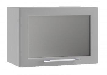 Гарда ПГС 500 шкаф верхний горизонтальный со стеклом (Серый Эмалит/корпус Серый) в Солнечном - solnechnyj.mebel54.com | фото