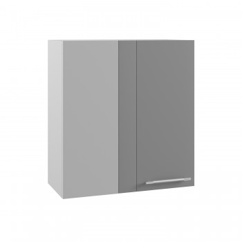 Гарда ПУ 650 шкаф верхний угловой (Серый Эмалит/корпус Серый) в Солнечном - solnechnyj.mebel54.com | фото