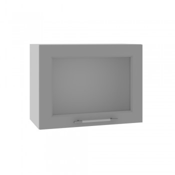Гарда ВПГС 600 шкаф верхний горизонтальный со стеклом высокий (Серый Эмалит/корпус Серый) в Солнечном - solnechnyj.mebel54.com | фото