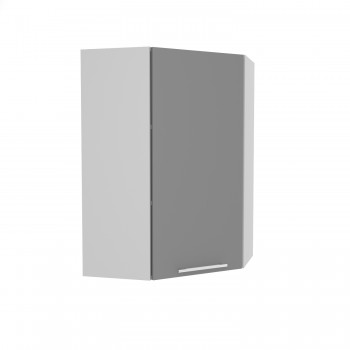 Гарда ВПУ 600 шкаф верхний угловой высокий (Серый Эмалит/корпус Серый) в Солнечном - solnechnyj.mebel54.com | фото