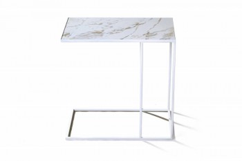 Журнальный столик Stone 018 (Прямоугольный) Металл/Керамика 500 Белый в Солнечном - solnechnyj.mebel54.com | фото