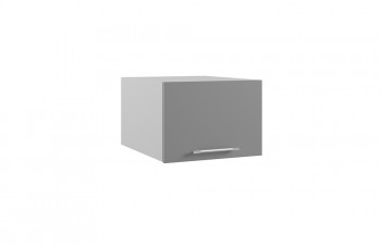 Капри ГПГ 500 шкаф верхний горизонтальный глубокий (Липа белый/корпус Серый) в Солнечном - solnechnyj.mebel54.com | фото