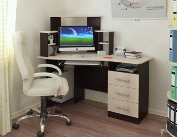 Компьютерный стол Каспер (венге/лоредо) в Солнечном - solnechnyj.mebel54.com | фото