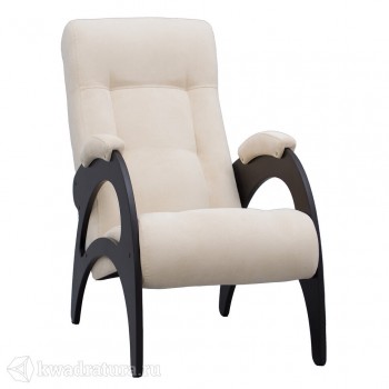 Кресло для отдыха Неаполь Модель 9 без лозы (Венге-эмаль/Ткань Ваниль Verona Vanilla) в Солнечном - solnechnyj.mebel54.com | фото