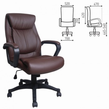 Кресло офисное BRABIX Enter EX-511 (коричневый) в Солнечном - solnechnyj.mebel54.com | фото
