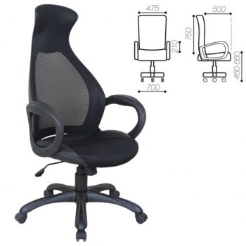 Кресло офисное BRABIX Genesis EX-517 (черное) в Солнечном - solnechnyj.mebel54.com | фото