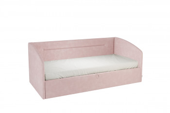 Кровать 0.9 Альба Софа (Нежно-розовый велюр) в Солнечном - solnechnyj.mebel54.com | фото