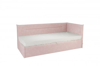 Кровать 0.9 Альба Тахта (Нежно-розовый велюр) в Солнечном - solnechnyj.mebel54.com | фото