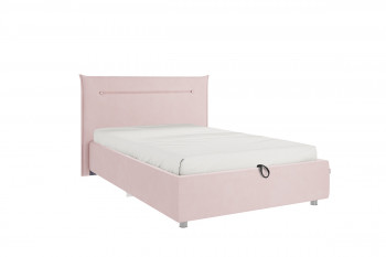 Кровать 1,2 Альба (Нежно-розовый велюр/под-мех) в Солнечном - solnechnyj.mebel54.com | фото