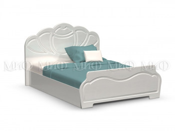 Кровать 1,4м Гармония (Белый/Белый глянец) в Солнечном - solnechnyj.mebel54.com | фото