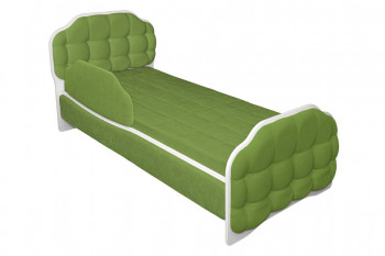 Кровать 160 Атлет 76 Зелёный (мягкий бортик) в Солнечном - solnechnyj.mebel54.com | фото