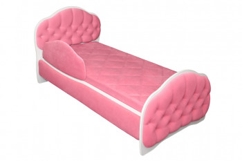 Кровать 160 Гармония 89 Розовый (мягкий бортик) в Солнечном - solnechnyj.mebel54.com | фото