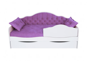 Кровать 170 серии Иллюзия Лайт 1 ящик 32 Фиолетовый (подушки) в Солнечном - solnechnyj.mebel54.com | фото