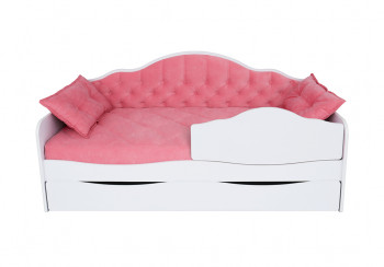 Кровать 170 серии Иллюзия Лайт 1 ящик 89 Розовый (подушки) в Солнечном - solnechnyj.mebel54.com | фото