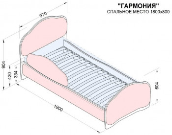 Кровать 180 Гармония 58 Молочный (мягкий бортик) в Солнечном - solnechnyj.mebel54.com | фото
