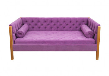 Кровать 180 серии Леди  32 Фиолетовый (подушка валик) в Солнечном - solnechnyj.mebel54.com | фото