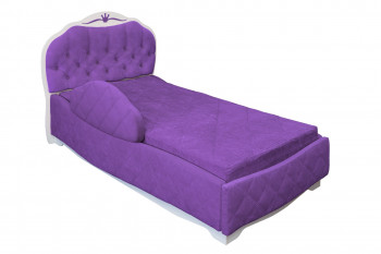 Кровать 190 Гармония Lux 32 Фиолетовый (мягкий бортик) в Солнечном - solnechnyj.mebel54.com | фото