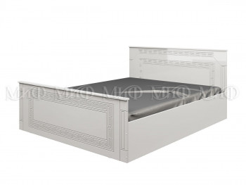 Кровать Афина-1 1,4 м (Белый/Белый глянец) в Солнечном - solnechnyj.mebel54.com | фото