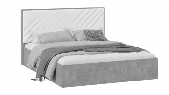 Кровать без ПМ «Хилтон» Тип 1 Ателье светлый/Белый в Солнечном - solnechnyj.mebel54.com | фото