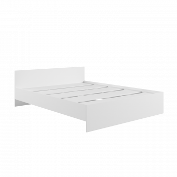 Кровать без ящ. М1400 Мадера Белый в Солнечном - solnechnyj.mebel54.com | фото