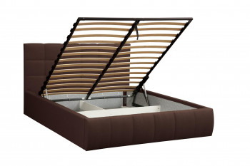 Кровать "Диана" ш. 1600 (Н=1010мм) (жаккард шоколад) в Солнечном - solnechnyj.mebel54.com | фото