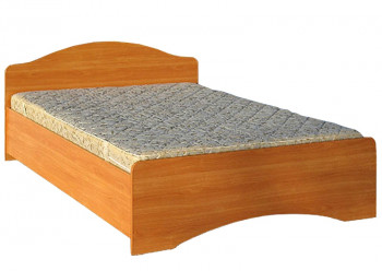 Кровать двойная 1600-1 без матраса (круглые спинки) Вишня Оксфорд в Солнечном - solnechnyj.mebel54.com | фото