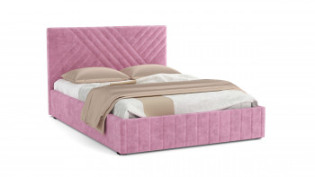 Кровать Гамма ш. 1400 (без основания для хранения) (велюр тенерифе розовый) в Солнечном - solnechnyj.mebel54.com | фото