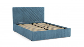 Кровать Гамма ш. 1400 (с основанием для хранения) (велюр тенерифе дасти блю) в Солнечном - solnechnyj.mebel54.com | фото