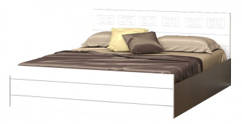 Кровать Корсика-1 1.6 (Венге/Белый глянец) в Солнечном - solnechnyj.mebel54.com | фото