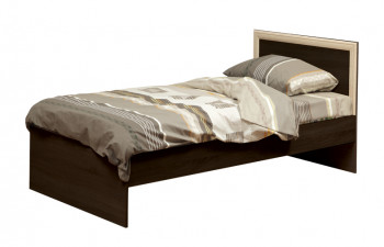 Кровать одинарная 21.55 (шир. 900) с настилом (венге/профиль дуб линдберг)/осн. в Солнечном - solnechnyj.mebel54.com | фото