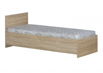 Кровать одинарная 800-2 без матраса (прямые спинки) Дуб Сонома в Солнечном - solnechnyj.mebel54.com | фото
