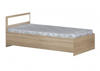 Кровать одинарная 900-2 без матраса (прямые спинки) Дуб Сонома в Солнечном - solnechnyj.mebel54.com | фото