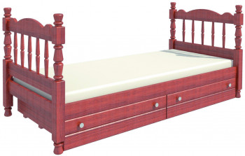 Кровать одинарная Аленка из массива сосны 800*1890 Орех в Солнечном - solnechnyj.mebel54.com | фото