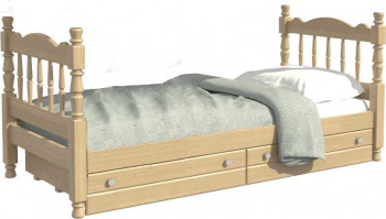 Кровать одинарная Аленка из массива сосны 800*1890 Сосна в Солнечном - solnechnyj.mebel54.com | фото