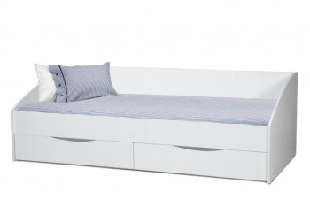 Кровать одинарная "Фея - 3" (симметричная) New/(белый / белый / ДВПО: белый) в Солнечном - solnechnyj.mebel54.com | фото