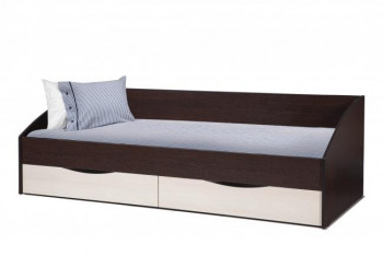 Кровать одинарная "Фея - 3" (симметричная) New (венге / вудлайн кремовый / ДВПО: белый) в Солнечном - solnechnyj.mebel54.com | фото