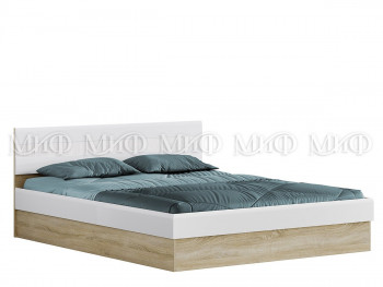 Кровать с подъемным механизмом 1,4 спальня Фортуна (Дуб сонома/белый глянец) в Солнечном - solnechnyj.mebel54.com | фото