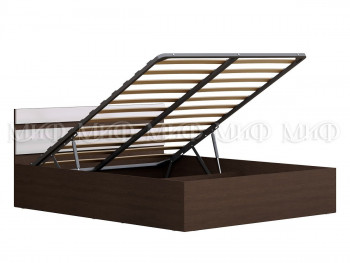 Кровать с подъемным механизмом Нэнси 1,4м (Венге/белый глянец) в Солнечном - solnechnyj.mebel54.com | фото