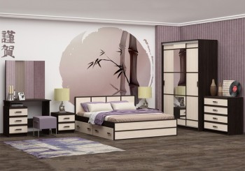Модульная спальня Сакура в Солнечном - solnechnyj.mebel54.com | фото