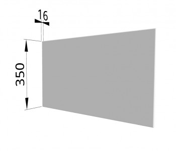 Панель торцевая (для шкафа горизонтального глубокого) ГПГ Ройс (Белый софт) в Солнечном - solnechnyj.mebel54.com | фото