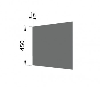 Панель торцевая (для шкафа горизонтального глубокого высокого) ГВПГ Гарда, Империя, Ройс (Серый Эмалит) в Солнечном - solnechnyj.mebel54.com | фото