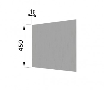 Панель торцевая (для шкафа горизонтального глубокого высокого) ГВПГ Капри (Липа белый) в Солнечном - solnechnyj.mebel54.com | фото