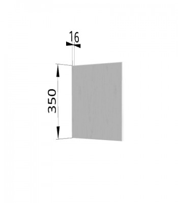 Панель торцевая (для шкафа горизонтального) ПГ Капри (Липа белый) в Солнечном - solnechnyj.mebel54.com | фото