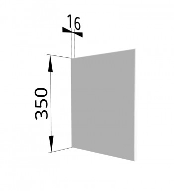 Панель торцевая (для шкафа горизонтального) ПГ Ройс (Белый софт) в Солнечном - solnechnyj.mebel54.com | фото