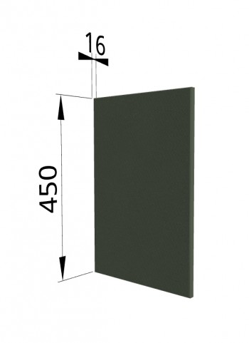 Панель торцевая (для шкафа горизонтального высокого) ВПГ Квадро (Оливково-зеленый) в Солнечном - solnechnyj.mebel54.com | фото