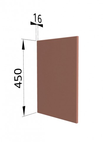 Панель торцевая (для шкафа горизонтального высокого) ВПГ Квадро (Персик софт) в Солнечном - solnechnyj.mebel54.com | фото